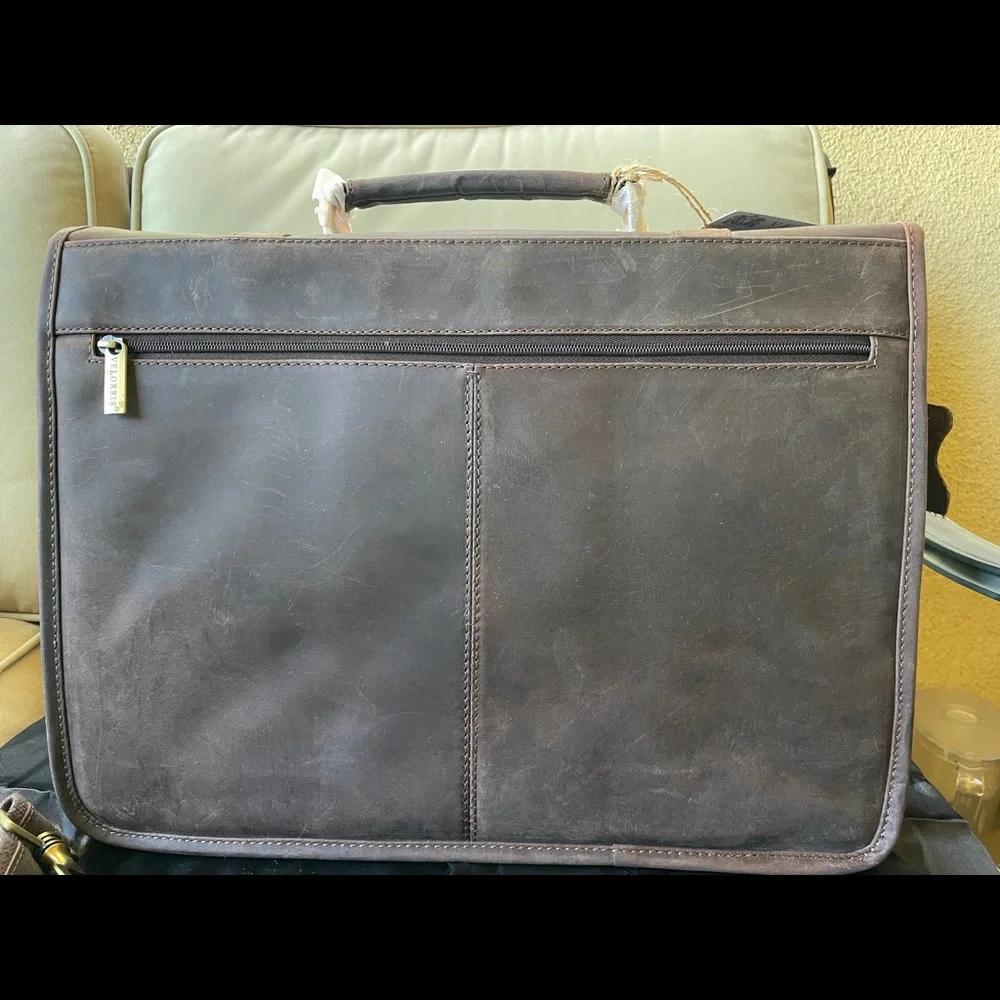 Velorbis “Old School” Brown Leather Briefcase